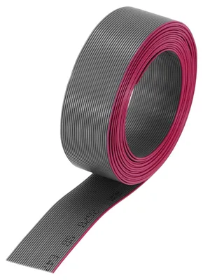 Flachbandkabel 30AWG 26 Pin 0,635 mm Raster 2 m grau