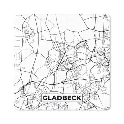 Produktbild von MuchoWow® Mauspad Mousepad Gladbeck - Karte - Stadtplan 30x30 cm - Mousepads - Maus Mat - Pad - Mausunterlage - Gaming