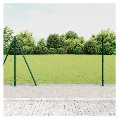 Produktbild von Zaunpfosten Grün 50 x 1,2 m (25 mm Maschen) Stahl und PVC für Gartenzaun, Hundezaun, Weidezaun und Hühnerzaun