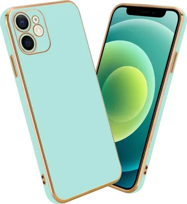 Produktbild von Cadorabo Schutzhülle für Apple iPhone 12 Hülle in Grün Handyhülle TPU Silikon Kameraschutz Etui Case
