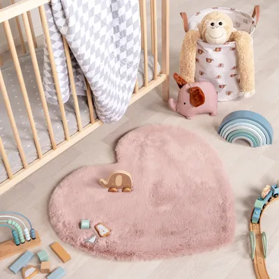 Produktbild von Volero - Kinderteppich - Huggy Herz Rosa - 70x80 cm - Kinderzimmer, Babyzimmer - Modern