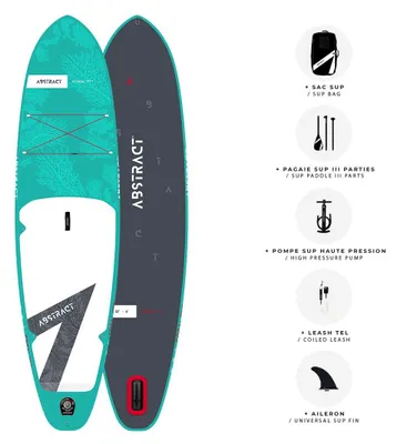 Image de Abstract Stand Up Paddle gonflable 10'6(jusqu'à 135kg) - Coral Topaze 10'6