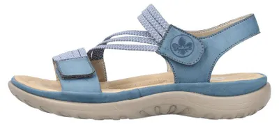 Produktbild von Rieker Damensandale royal/jeans-weiss 6487014 (40/Royal/jeans-weiss)