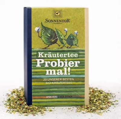 Produktbild von Sonnentor 469116, Kräutertee, 22 g, Brennnessel, Pfefferminz, Thymian, 1 Stück(e), Papierschachtel