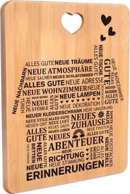 Immagine prodotto di Tagliere in bambù regalo per la casa 28x21,5 cm - Leggero e pratico