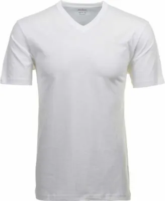 Produktbild von RAGMAN Herren T-Shirt Doppelpack Kurzarm V-Neck Regular Weiß 4XL