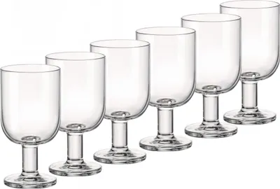 Produktbild von Bormioli Rocco 091212 Hosteria, 6er-Pack Kelchgläser, Glas, cl 34,5