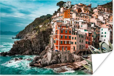 Produktbild von MuchoWow® Poster Italien - Häuser - Felsen 60x40 cm - Schlafzimmerdekoration