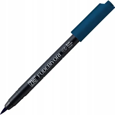 Produktbild von Kuretake Fudebiyori Pinselstift Peacock Blue Kalligraphie