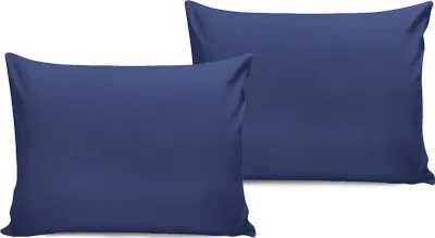 Produktbild von L'Essentiel Linge de Maison, Sax Blue, Saxophonblau, Kissenbezug-Set (2 Stück), 100 % BAUMWOLLE RANFORCE, 50 x 70 cm