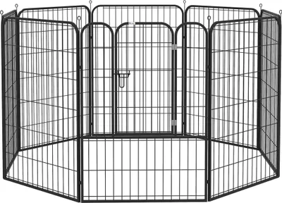 Immagine prodotto di PawHut Recinto per Cani e per Cuccioli Modulare da Interno ed Esterno in Metallo e Acciaio, 8 Pannelli, 80x100cm