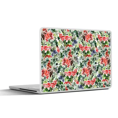 Produktbild von MuchoWow® Laptop Aufkleber Sticker Cover Pflanzen - Beeren - Muster 25x18 cm - Laptop-Deko