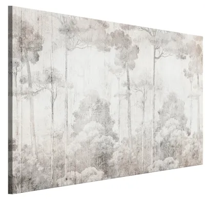 Produktbild von LUMASOUL Leinwand Bilder 1-teilig - Leinwandbild Natur Motiv - Wandbilder Holzrahmen und Webstuhl Wohnzimmer und Schlafzimmer - Bilder 120x80 cm Wald 23