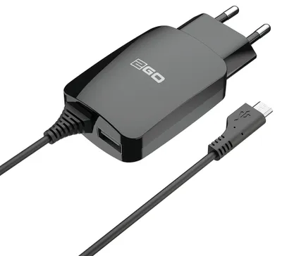 Image de 2GO Chargeur 12W Micro-USB + 1x USB, câble 1,4m, noir