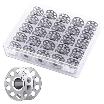 Naaimachinespoelen 25 Stück, Metall, mit Aufbewahrungsbox