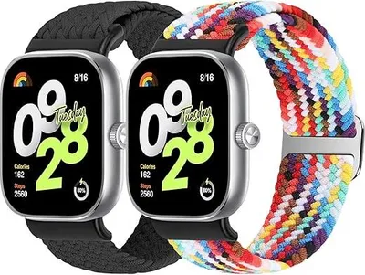 Image de Bracelets pour Xiaomi Redmi Watch 4/5/Band 8 Pro/9 Pro, tressés en nylon, 2 pièces