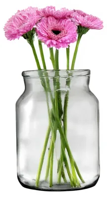 Produktbild von Blumenvase - transparent/grau - recyceltes Glas - 30 x 21 cm