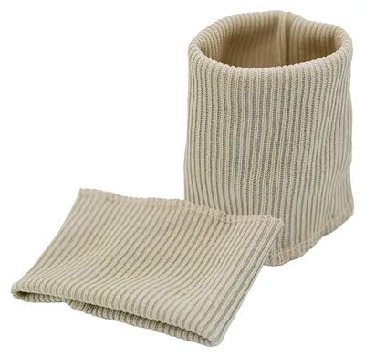 1 Paar Strick-Bündchen Set 2 Ärmelbündchen elastisch, creme