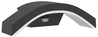 Produktbild von vidaXL LED-Außenwandleuchte mit Sensor Schwarz Aludruckguss