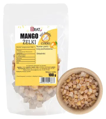 Obrázok produktu pre Mango guličky (želé) bez pridaného cukru, 100g