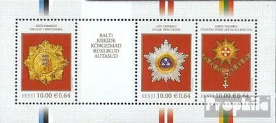 Produktbild von Briefmarken Estland 2008 Mi Block31 (kompl.Ausg.) postfrisch Orden
