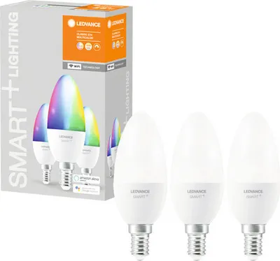 Produktbild von LEDVANCE SMART+ WiFi Candle Multicolour, Intelligentes Leuchtmittel, WLAN, Weiß, Integrierte LED, E14, 2700 K