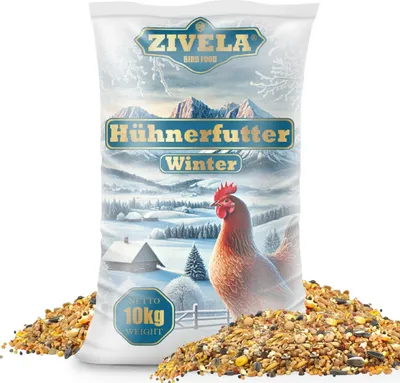 Produktbild von ZIVELA 10kg Hühnerfutter Geflügelkörnerfutter Körnerfutter für Winter | Geflügelfutter für Hühner, Gänse, Enten Non-GMO, 100% natürlich | Geeignet für Herbst und Winter.