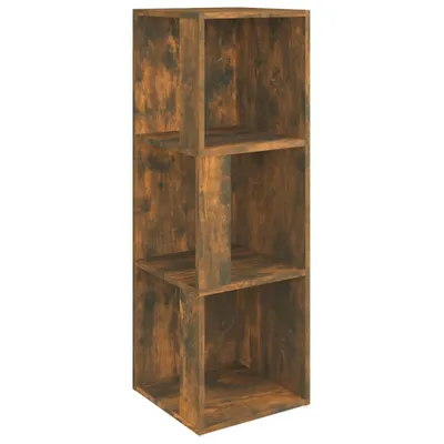 Zdjęcie produktu dla vidaXL Półka narożna dąb wędzony 33x33x100 cm materiał drewnopochodny