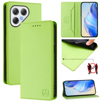 Produktbild von Lederhülle für Tecno Pova 7 5G Hülle Flip Brieftasche Kartenfächern Ständer Schutzhülle Grün