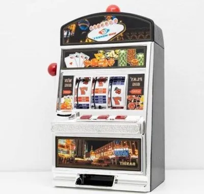 Image de Machine à sous avec son et lumière - Pour enfants et adultes - Machine à sous de casino en argent réel, tirelire pour adultes