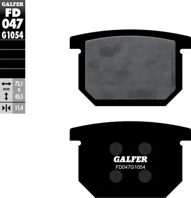 Produktbild von Bremsbeläge Set Galfer 2x FD047G1054 Semi-Metall vorne für Suzuki GSX GS G S Katana GSX-R G.H.J K.L.M.N 650 - 1100 ccm Bj. 1979 - 1989