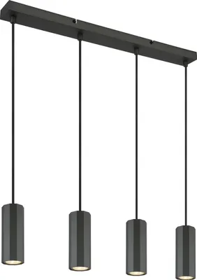 Produktbild von Globo Lighting Hängeleuchte Metall grau matt, 4x GU10