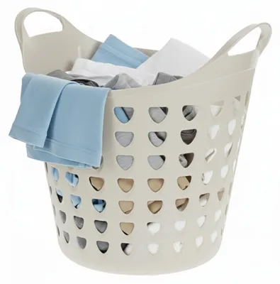 Produktbild von Excellent Houseware Flexibler Waschekorb - beige - 26 Liter