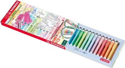 Zdjęcie produktu dla STABILO swing cool Deskset, Niebieski, Zielony, Pomarańczowy, Pastela, Różowy, Czerwony, Żółty, Wielobarwny, 1 mm, 4 mm, Atrament na bazie wody, 145 mm