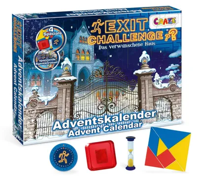 Produktbild von CRAZE EXIT Challenge Adventskalender Kinder – Escape Room Rätsel, 24 Türchen