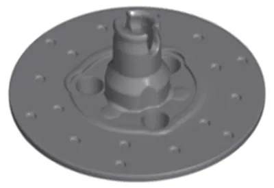 Produktbild von LEGO Dunkelgrau Technic Steering Rad Hub 3 Pin Löcher rund (35189) – neu