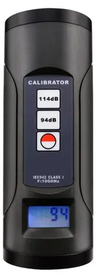 Imagen del producto de Calibrador digital de nivel de sonido, 94 dB y 114 dB, para micrófonos de 1/2 pulgada y 1 pulgada, herramienta de calibración de decibelios