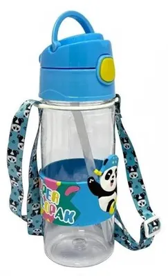 Produktbild von Bidon personalizowany ze smyczą i gumową opaską 480 ml