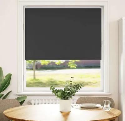Produktbild von "2026 Promotion" Verdunkelungsrollo - Balkonrollo Sichtschutz - Schwarz 110x130 cm Stoffbreite 105,7 cm - Rollos CC23661