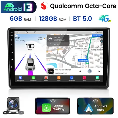 Obrázok produktu pre CarPlay Android Auto autorádio pre Audi A4 8E B6 B7（2000-2009） - Osemjadrový procesor, 6+128 GB, GPS, BT, USB, FM