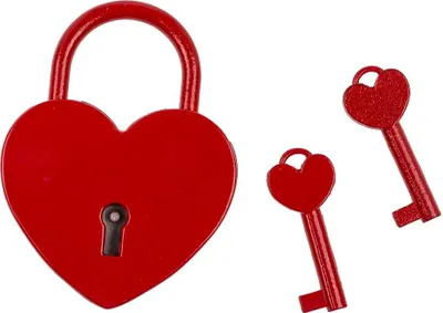 Produktbild von Liebesvorhängeschloss mit 2 Schlüsseln – Geschenk für Verliebte
