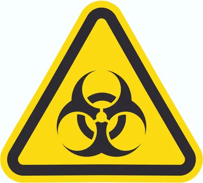 Produktbild von Achtung Biogefährdung Symbol Aufkleber Dreieck D50mm