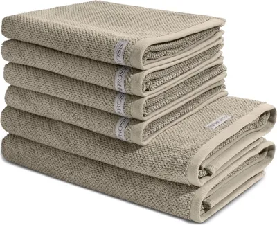 Produktbild von Ross Selection 4 X Handtuch 2 X Duschtuch im Set Frottee aus Bio Baumwolle 540 g/m², Weich saugstark und schnell trocknend, Gewebte Bordüre in vielen Farben