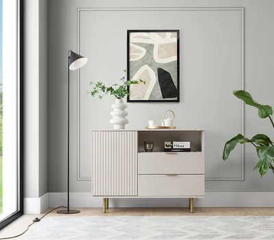Produktbild von Furmeb24 - NUBIA K1D2SZ  - Kommode mit Schubladen , Wohnzimmer (Cashmere)