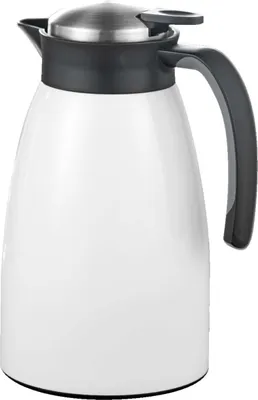Produktbild von Esmeyer Isolierkanne GLACE, Inhalt: 1,5 Liter, doppelwandiger Edelstahl, weiß lackiert, 305-041