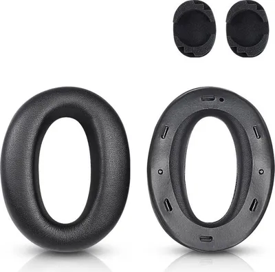 Obrázok produktu pre INF Náhradné náušníky z proteínovej kože pre slúchadlá Sony MDR-1000X/WH-1000XM2 (2 ks) čierna