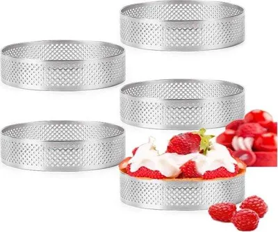 Produktbild von Perforierte Mousse Ring Kuchenform für Obsttorten Selbstbacken