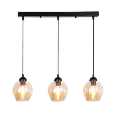 Immagine prodotto di Lampadario ASPA nero e marrone 3xE27x40W in vetro, dimensioni: 100x70x14 cm, IP20, Candellux