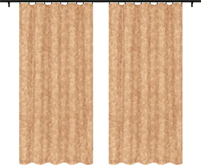 Zdjęcie produktu dla Voppi Zasłony do salonu 140x260 cm pomarańczowe zasłony z taśmą marszczącą - komplet 2 zasłon