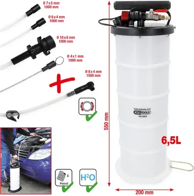 Productafbeelding van Vacuümpompen met een inhoud van 6,5 liter, inclusief 4 sondes